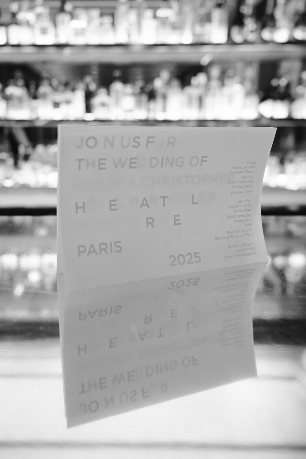 see through save the date