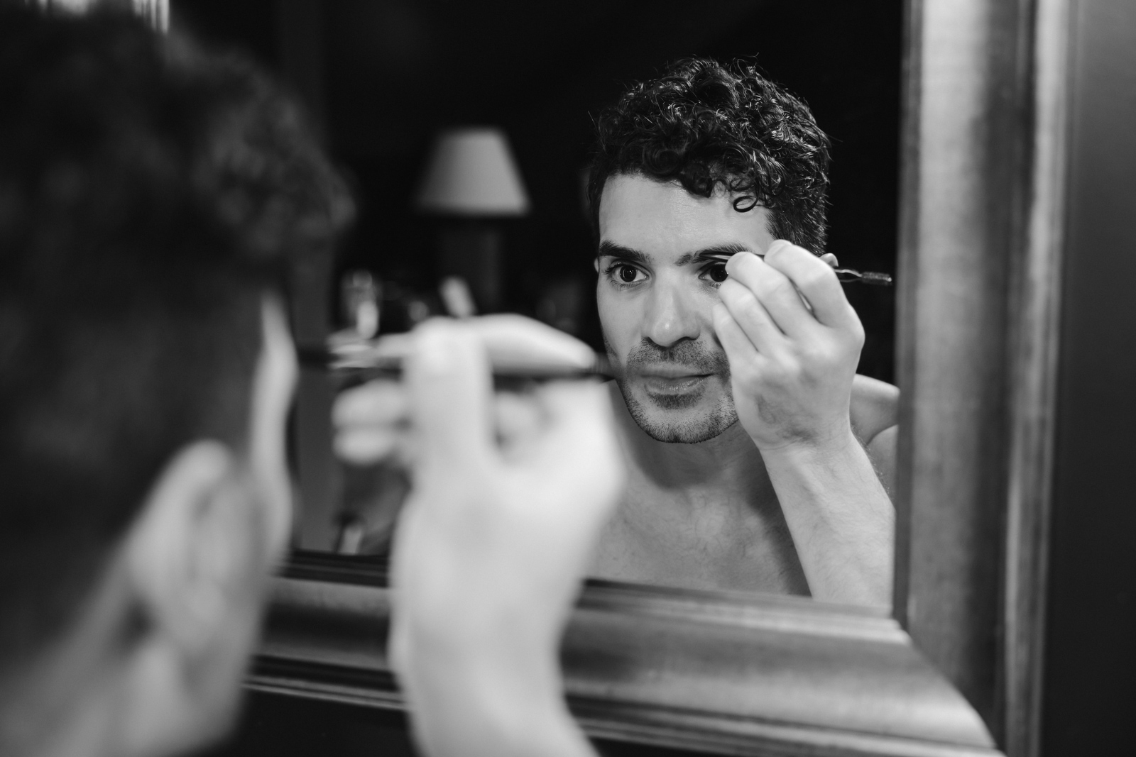 The grooms are getting ready for their ceremony at Hotel Particulier Montmartre, Paris