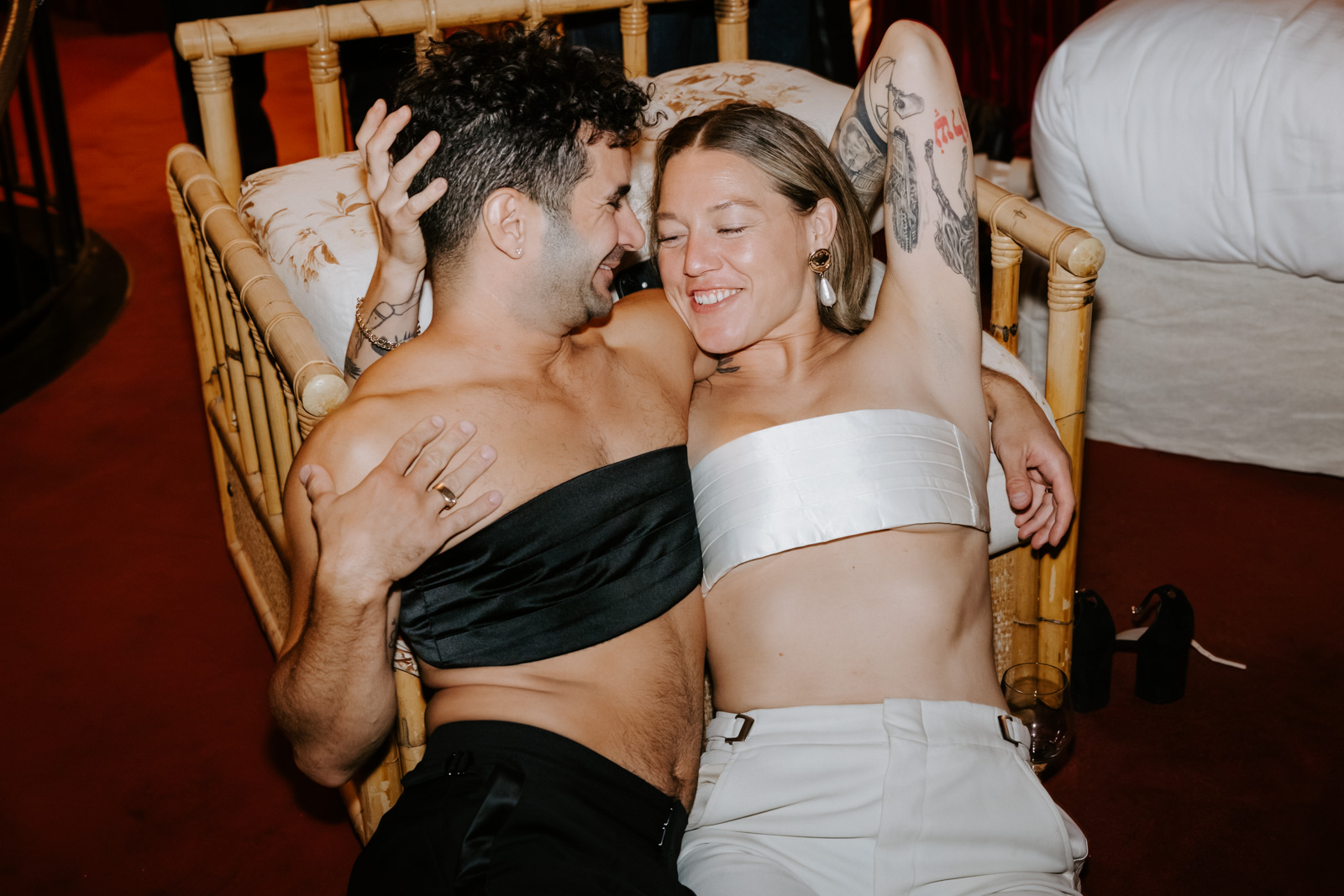 Gay wedding afterparty in the main suite of hotel particulier montmartre, Paris